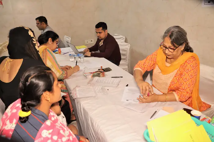 Registration at the Asha Ki Kiran camp